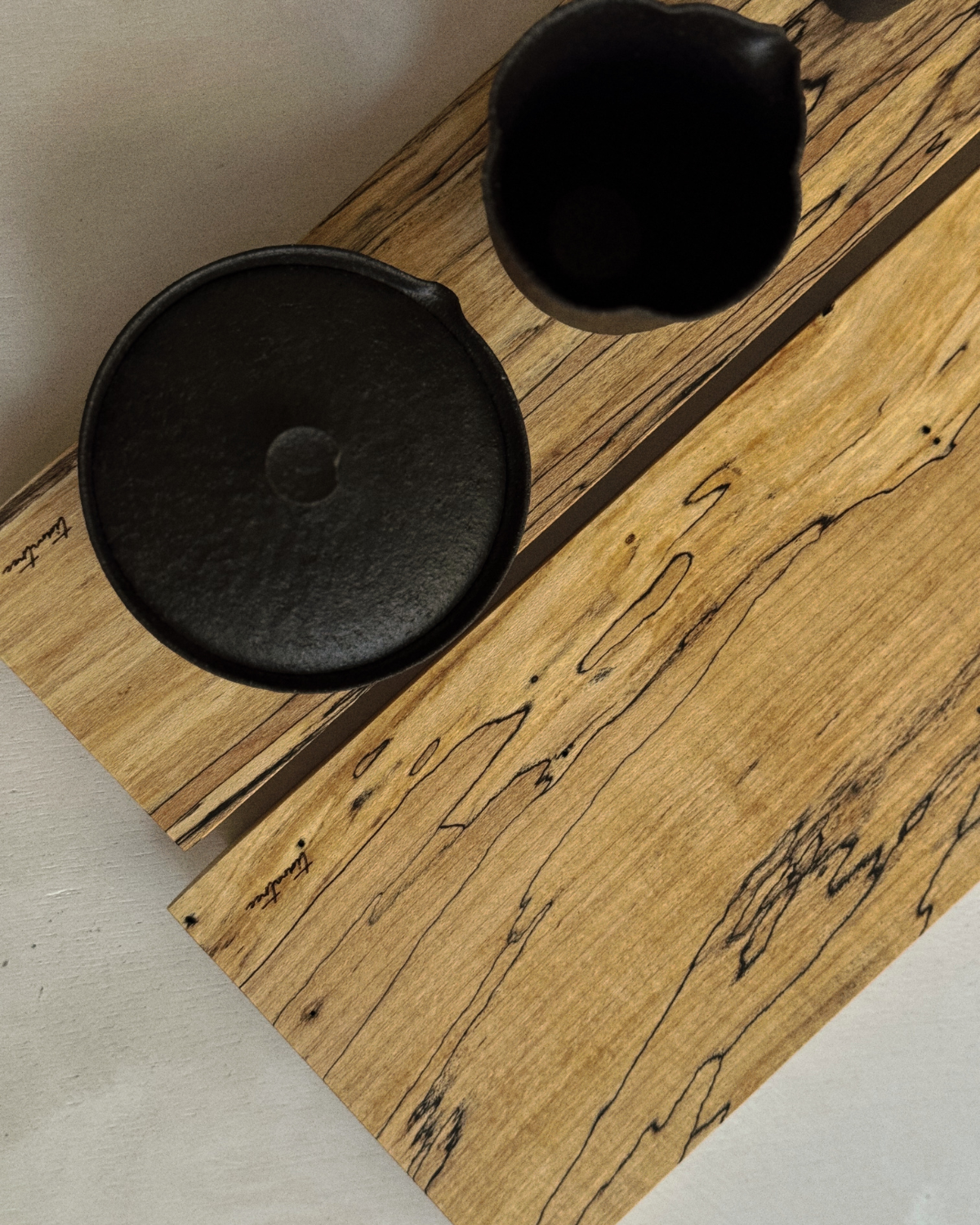 Spalted Rectangular Plate tiam tree 木製プレート 作家コラボ | N2