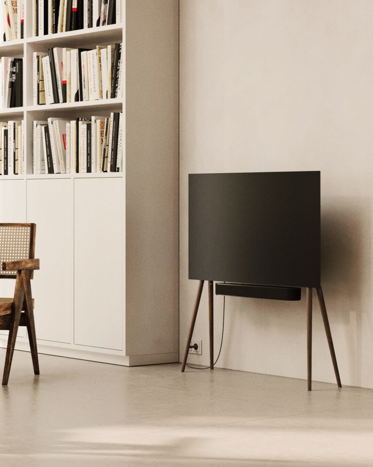 JALG TV STAND/REGULAR - WALNUT NATURAL OIL WAX