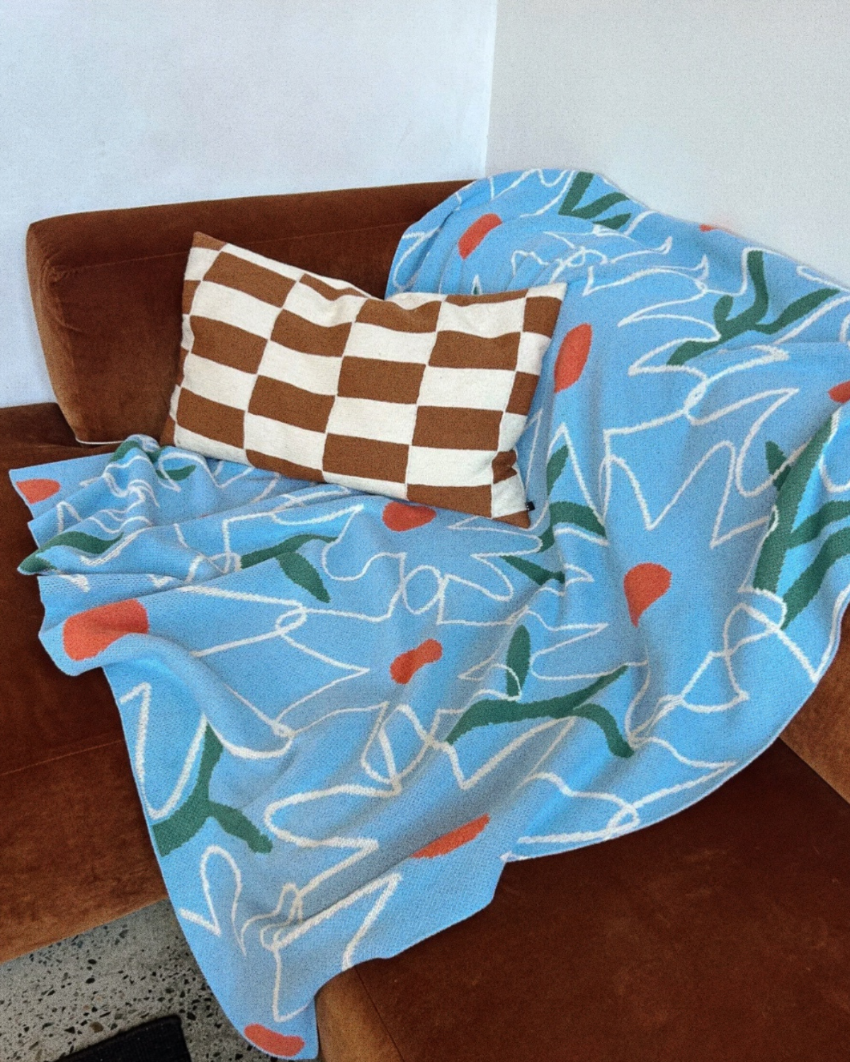 NKNIT 大判ブランケット Knit Blanket ニットブランケット おしゃれブランケット ソファ