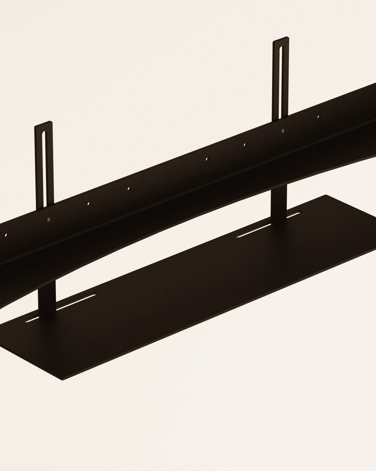 JALG TV STAND/SHELVING PLATE - BLACK METAL