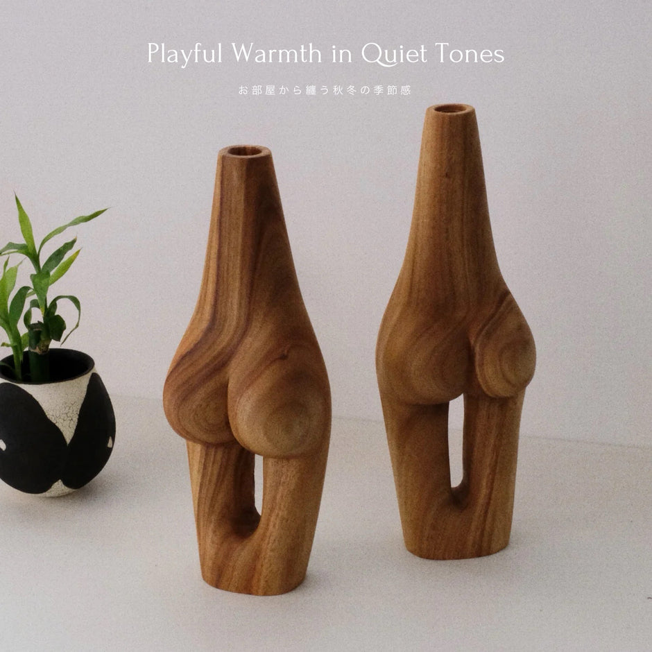 Playful Warmth in Quiet Tones - お部屋から纏う季節感