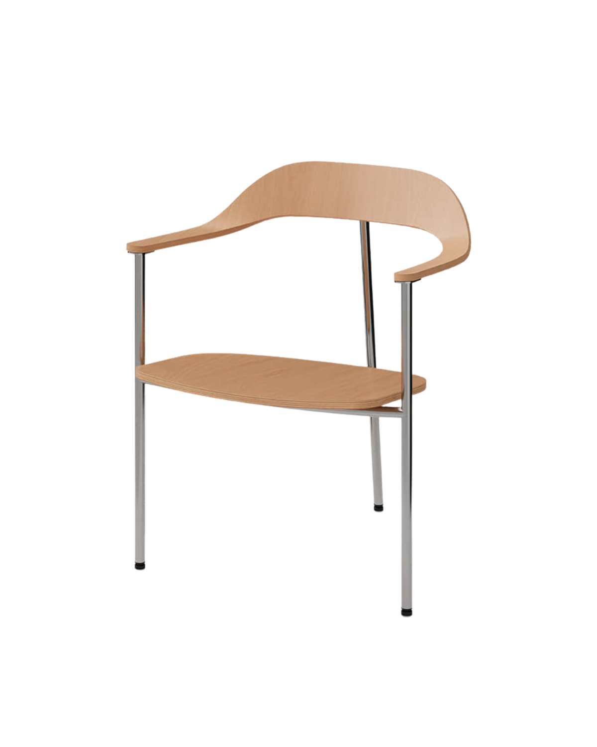 Note Lounge Chair / Chrome / Natural