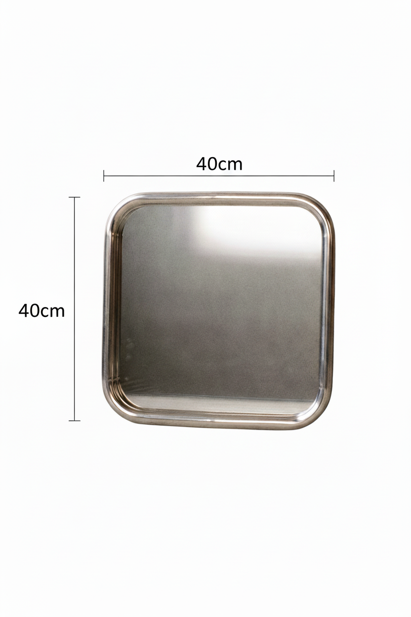 40cm角丸スクエアミラー寸法図