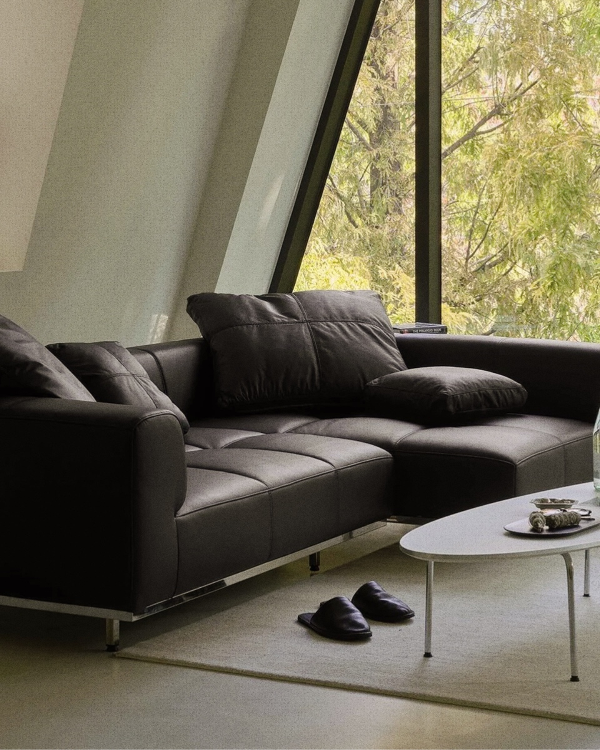 Tartan Sofa - combi Leather