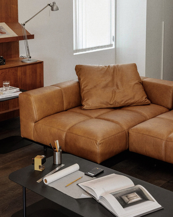 Tartan Sofa - combi Leather