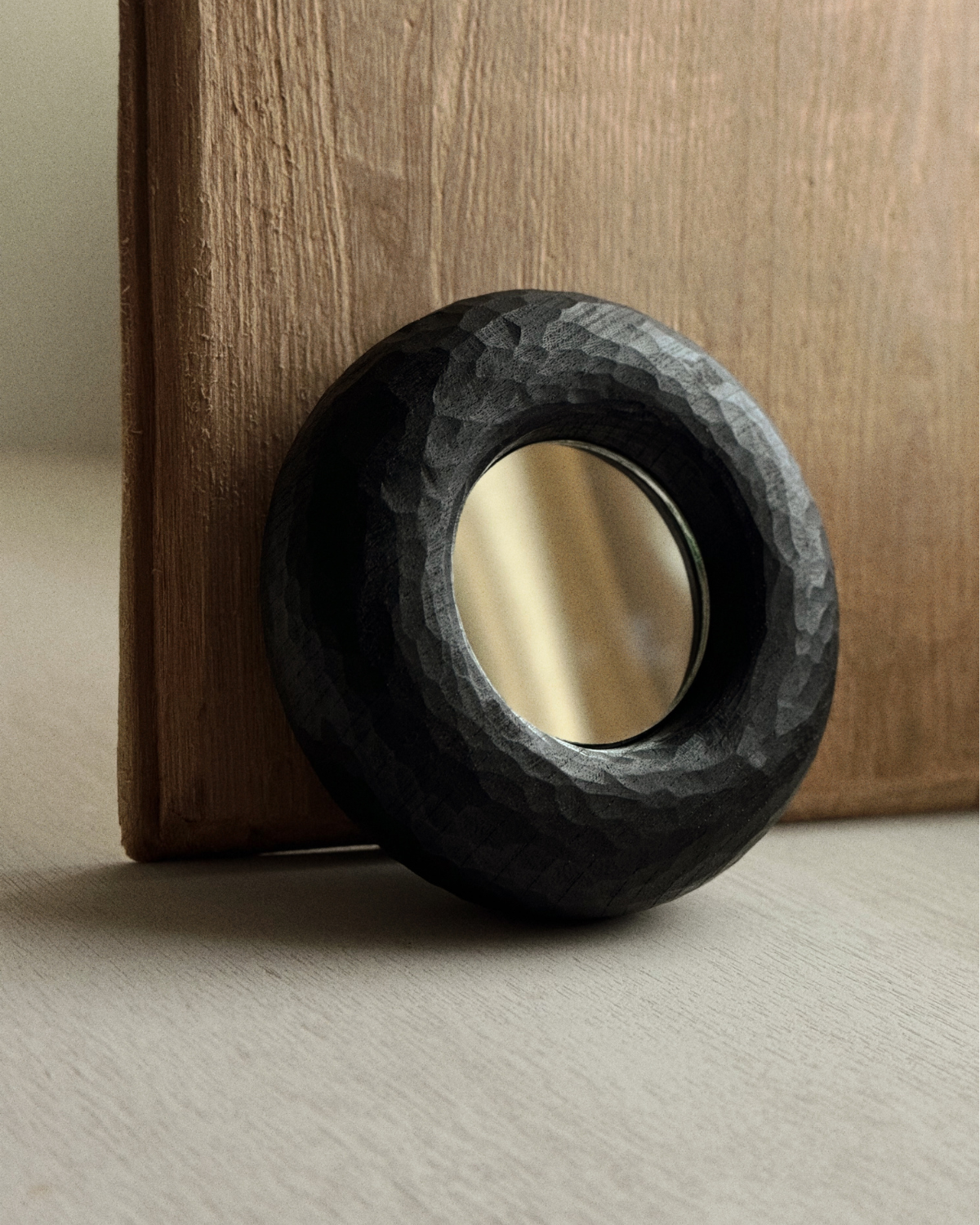 Ebony Circle Mirror
