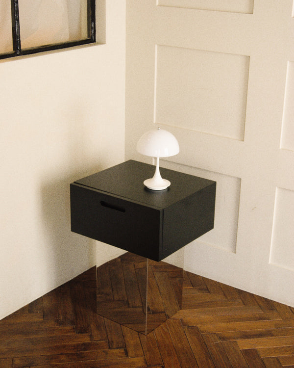 square mirror side table