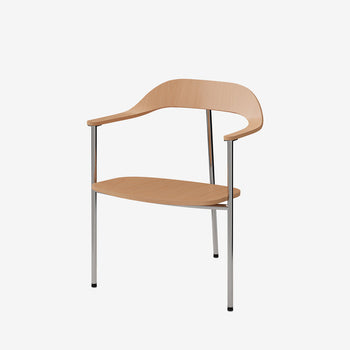 Note Lounge Chair / Chrome / Natural