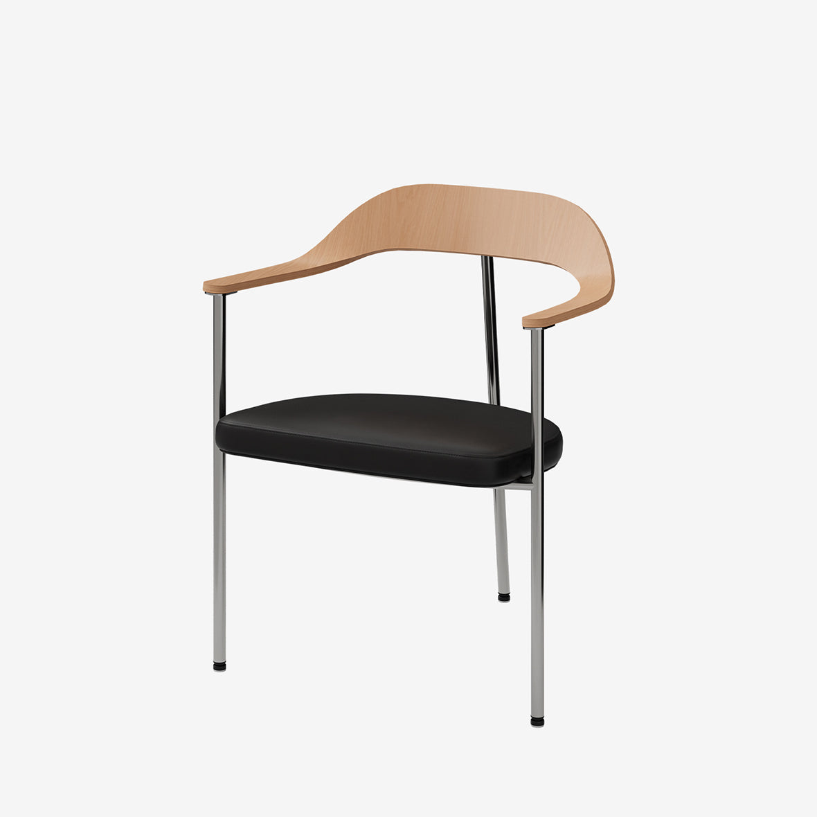 Note Lounge Chair / Chrome / Natural