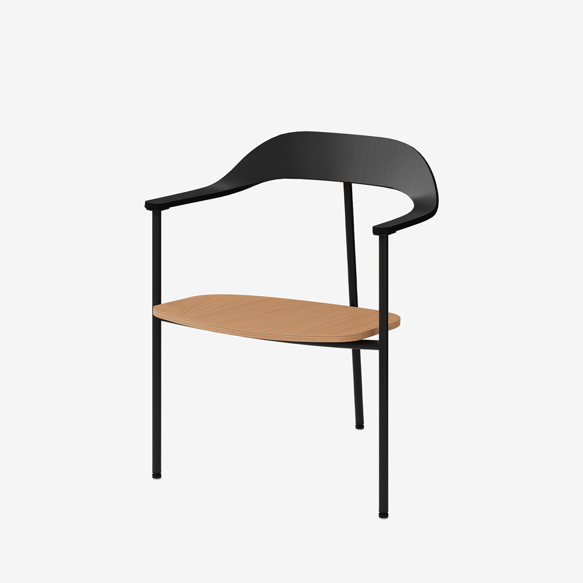 Note Lounge Chair / Chrome / Natural