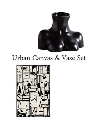 Urban Canvas & Vase Set