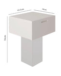 square mirror side table