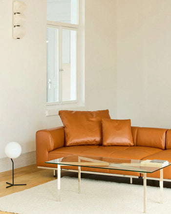 Tartan Cushion - Leather
