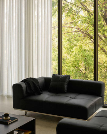 Tartan Cushion - Leather