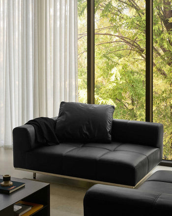 Tartan Cushion - Leather