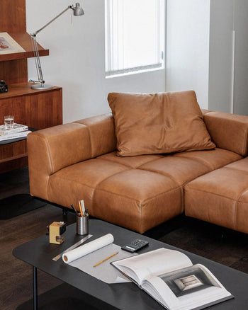 Tartan Sofa - Leather