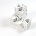 2color 4pattern サントリーニ島モチーフ 建築模型ペンスタンド
